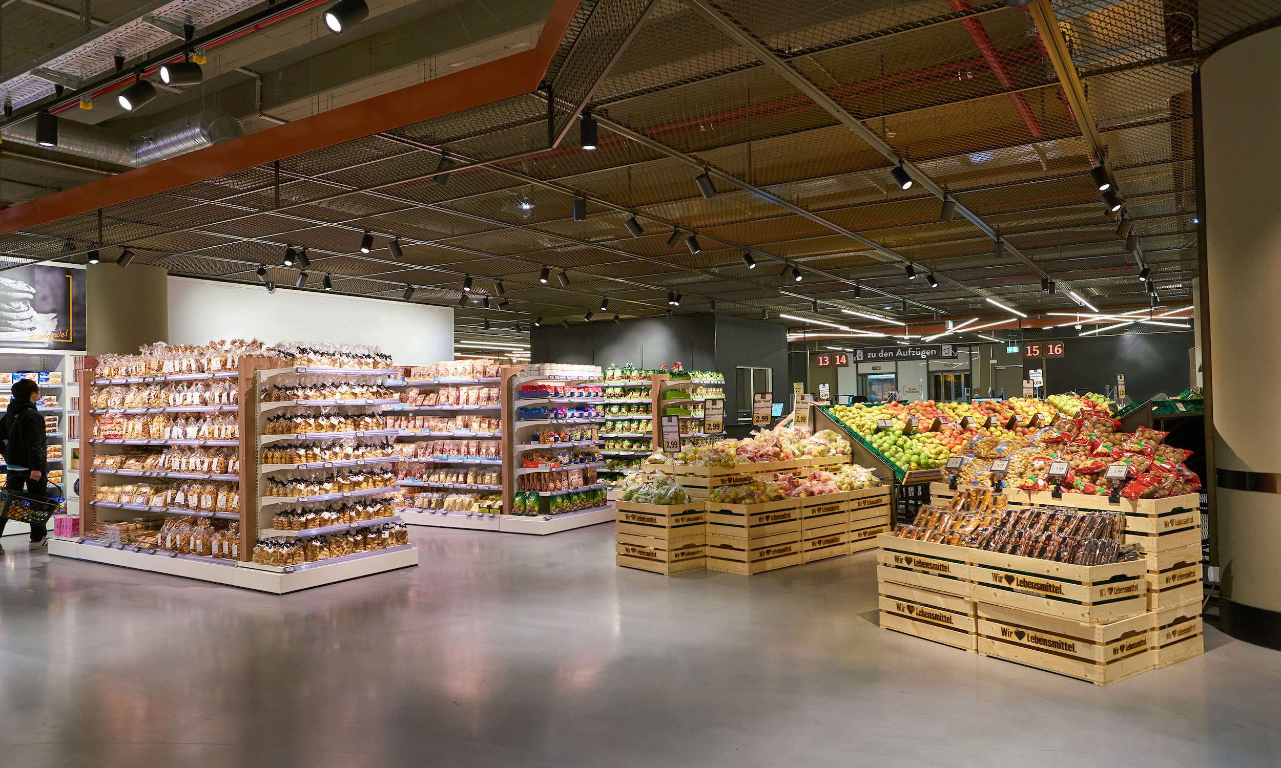 LED interior lighting for supermarkets